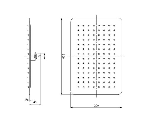Верхний душ Lemark LM9490BL Черный