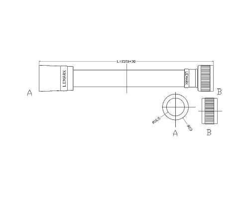 Душевой шланг Lemark LE8040P Серый