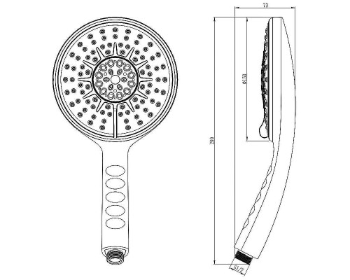 Ручной душ Lemark LM0814C Хром