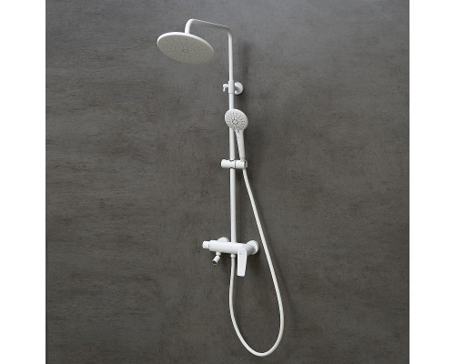 Душевая система Lemark Bronx LM3762MW цвет Белый матовый