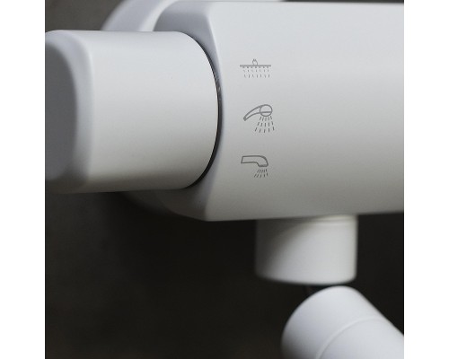 Душевая система Lemark Bronx LM3762MW цвет Белый матовый