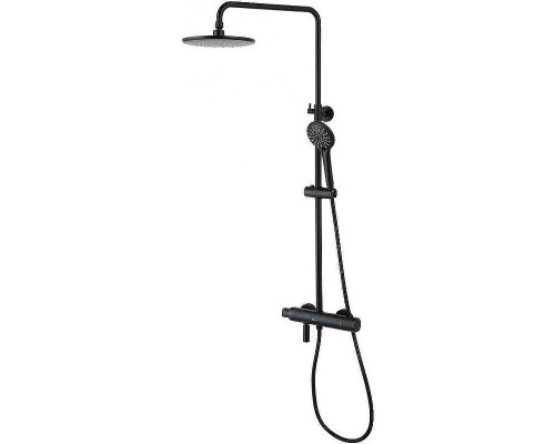 Душевая система Lemark Bronx LM3772BL с термостатом Черная