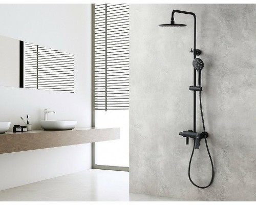 Душевая система Lemark Bronx LM3762BL Черная