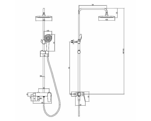 Душевая система Lemark Bronx LM3762BL Черная