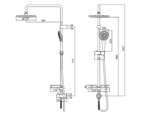 Душевая система Lemark Bronx LM3788BL Черная