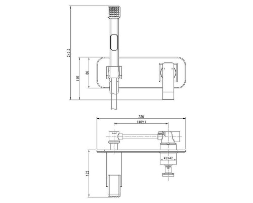 Гигиенический душ со смесителем Lemark Contest LM5819CW Хром Белый