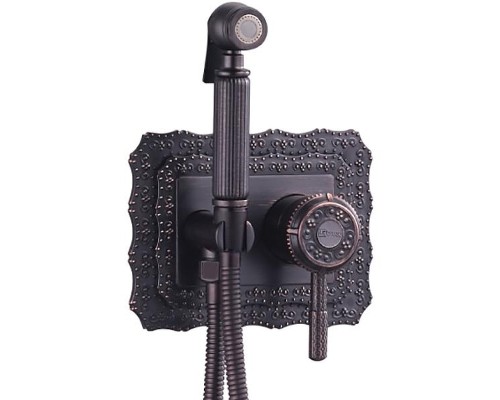Гигиенический душ со смесителем Lemark Jasmine LM6619ORB Черная бронза