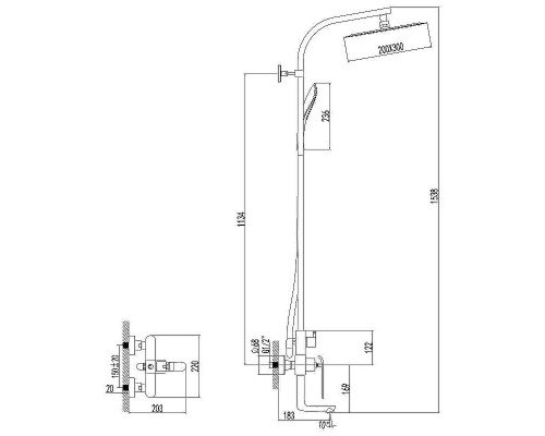 Душевая система Lemark Melange LM4962CW Хром Белый