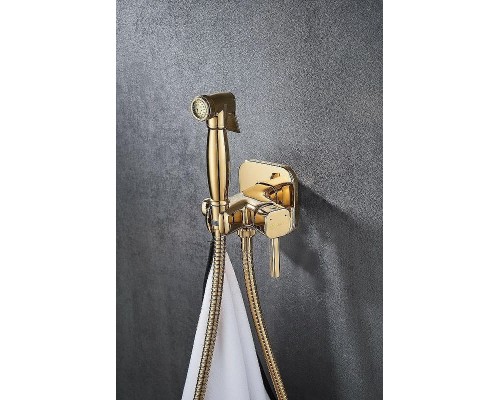 Гигиенический душ со смесителем Lemark Solo LM7165G Золото