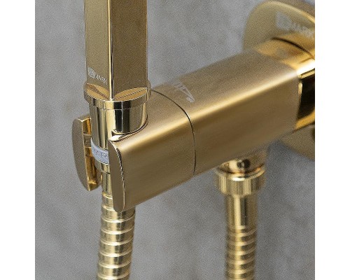 Гигиенический душ со смесителем Lemark Solo LM7172G Золото