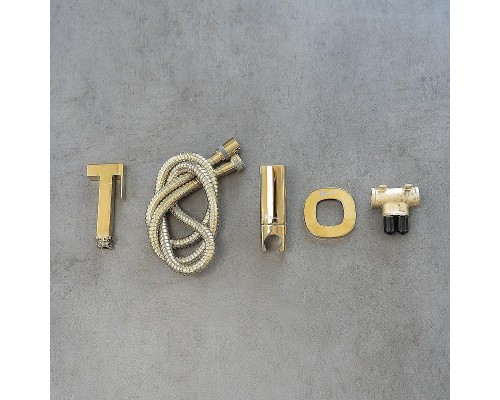 Гигиенический душ со смесителем Lemark Solo LM7172G Золото