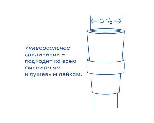 Шланг для душа Pragma 901883.HME2.CST5.001-2 цвет Хром