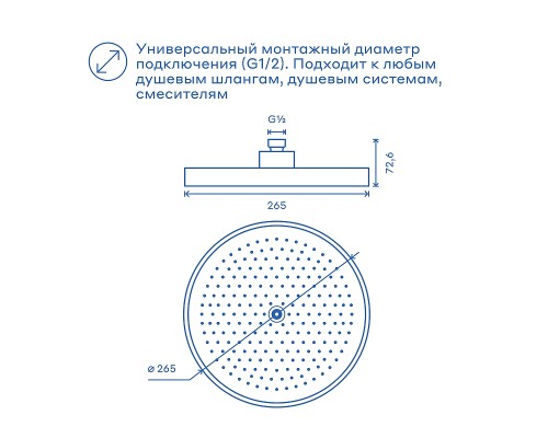 Верхний душ Pragma Nanta 902799.NAN2.BBLT.016-2 цвет Черный матовый