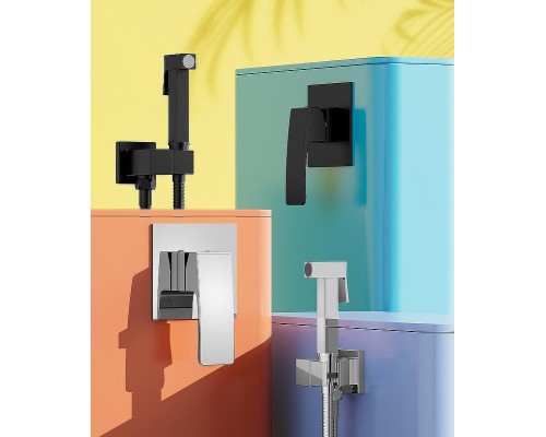 Гигиенический душ со смесителем Raglo R01.53.06 Черный матовый