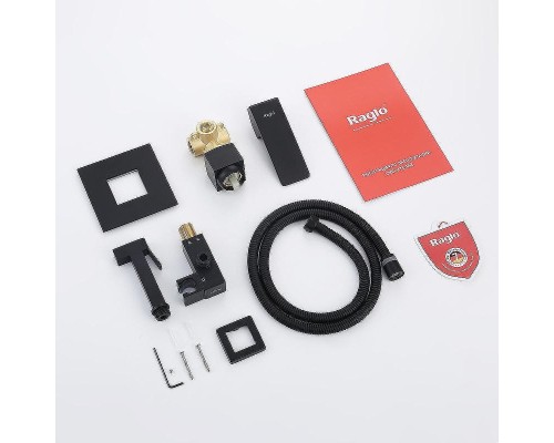 Гигиенический душ со смесителем Raglo R01.53.06 Черный матовый