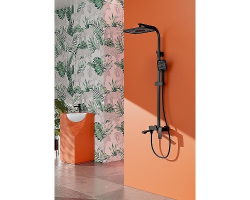 Душевая система Raglo R01.24.06 Черная матовая