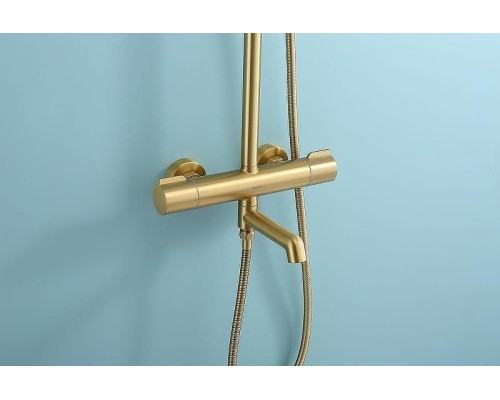 Душевая система Raglo R20.26.03 с термостатом Золото матовое