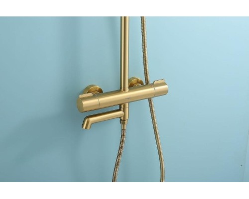 Душевая система Raglo R20.26.03 с термостатом Золото матовое