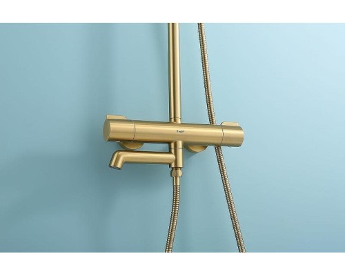 Душевая система Raglo R20.26.03 с термостатом Золото матовое
