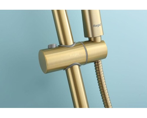 Душевая система Raglo R20.26.03 с термостатом Золото матовое