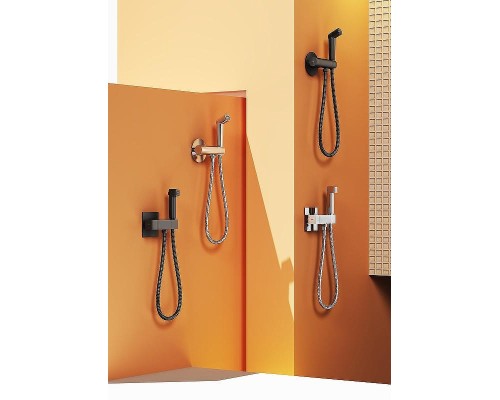 Гигиенический душ со смесителем Raglo R23.56.06 с термостатом Черный матовый