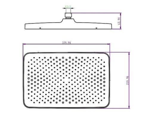 Верхний душ Raglo R451.52 Хром