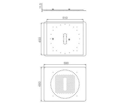 Верхний душ Raglo R452.03.03 цвет Золото матовое