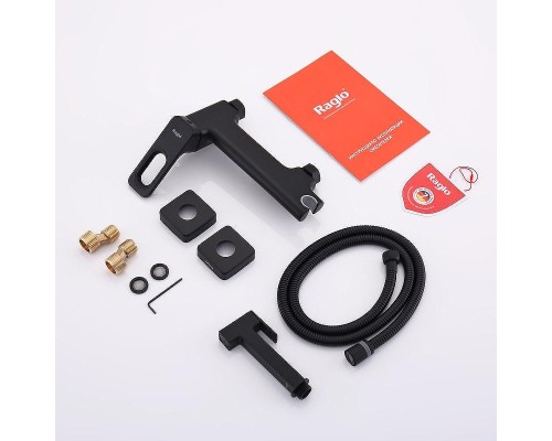 Гигиенический душ со смесителем Raglo R51.51.06 цвет Черный матовый