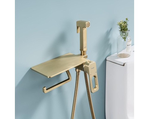 Гигиенический душ со смесителем Raglo R51.55.03 цвет Золото матовое