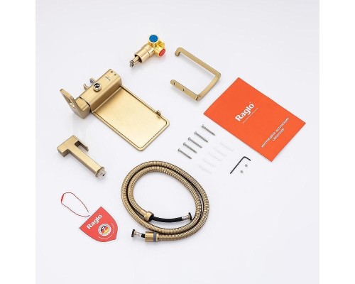 Гигиенический душ со смесителем Raglo R51.55.03 цвет Золото матовое