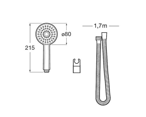 Душевой гарнитур Roca Natura 5B9302C00 Хром