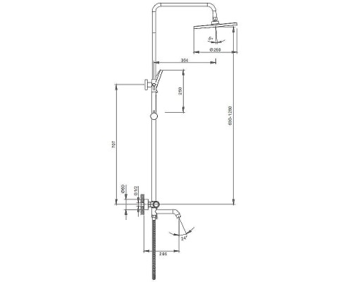 Душевая система Splenka S03.24.23 Золото