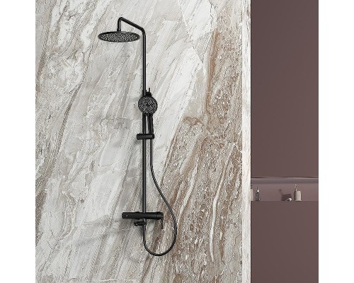 Душевая система Splenka S223.24.06 Черная матовая