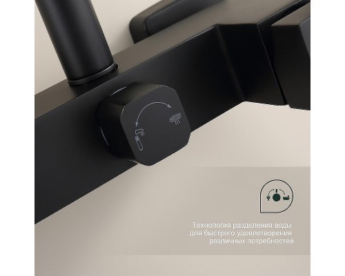 Душевая система Splenka S224.24.06 Черная матовая