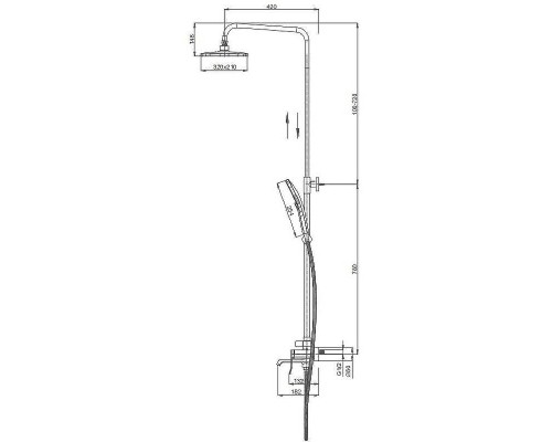 Душевая система Splenka S31.24 Хром