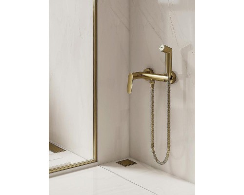 Гигиенический душ со смесителем Splenka S41.51.03 Золото матовое