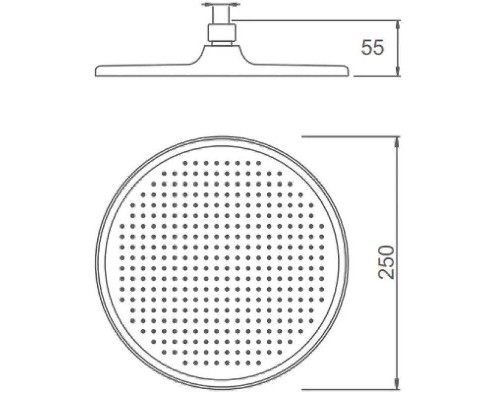 Верхний душ Splenka S451.50.06 Черный матовый
