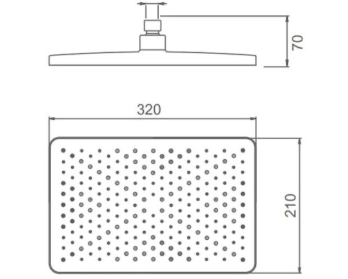 Верхний душ Splenka S451.52 Хром