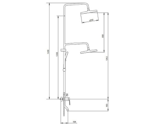Душевая система Splenka S50.24.03 Золото матовое