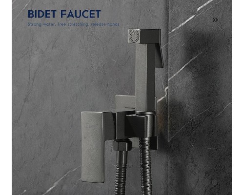 Гигиенический душ со смесителем Splenka S98.52.07 Серый матовый