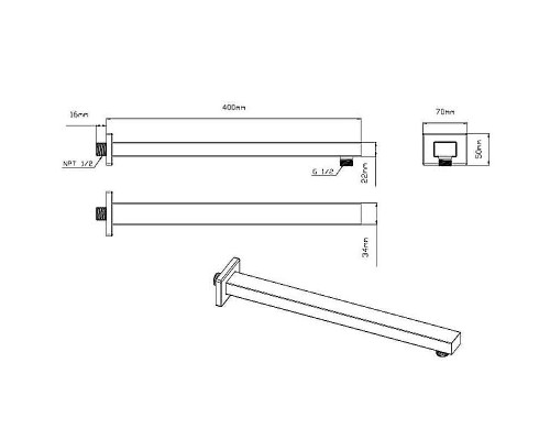 Душевая система Vincea VSFW-422T1CH с термостатом Хром