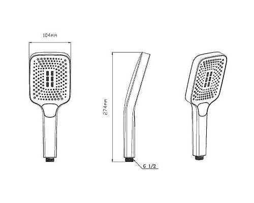 Душевая система Vincea VSFW-432T1CH с термостатом Хром