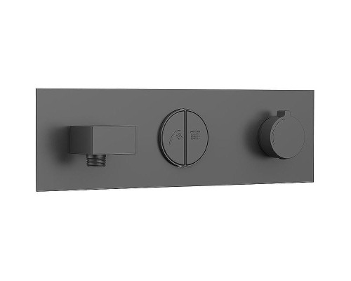 Душевая система Vincea VSFW-422TI3GM с термостатом Вороненая сталь