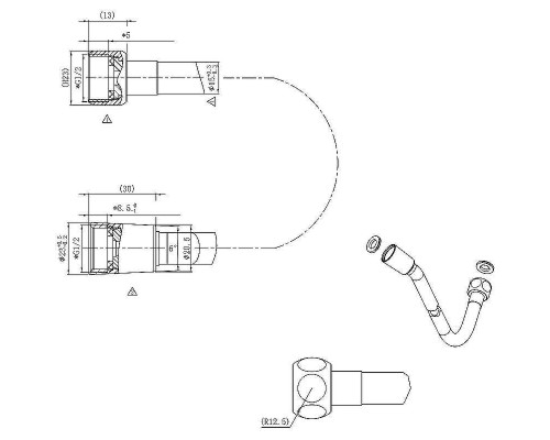 Душевая система Vincea VSFW-422TI3GM с термостатом Вороненая сталь