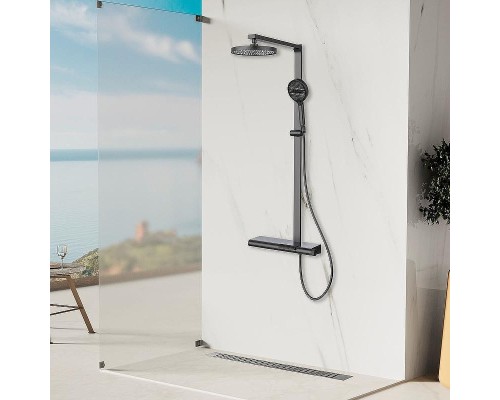 Душевая система Vincea Aspire VSFS-4AS1GM Вороненая сталь