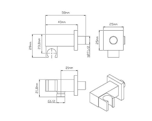 Душевая система Vincea VSFW-433T1BG с термостатом Брашированное золото