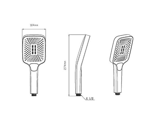 Душевая система Vincea VSFW-433T1BG с термостатом Брашированное золото