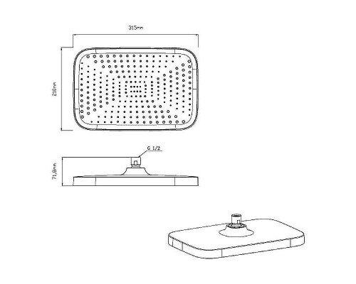 Душевая система Vincea VSFW-433T1BG с термостатом Брашированное золото