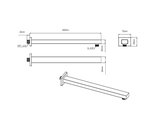 Душевая система Vincea VSFW-4211RBG цвет Брашированное золото
