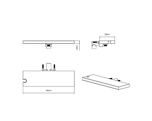 Душевая система Vincea VSFW-4311RBG цвет Брашированное золото
